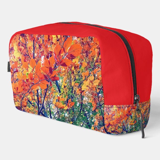 Neceser hojas naranja y verde (Esquina derecha)