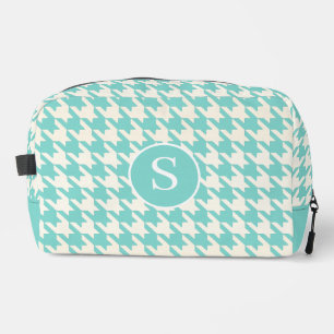Neceser Houndstoth Robin Blue y White Print Cut Sew Bag