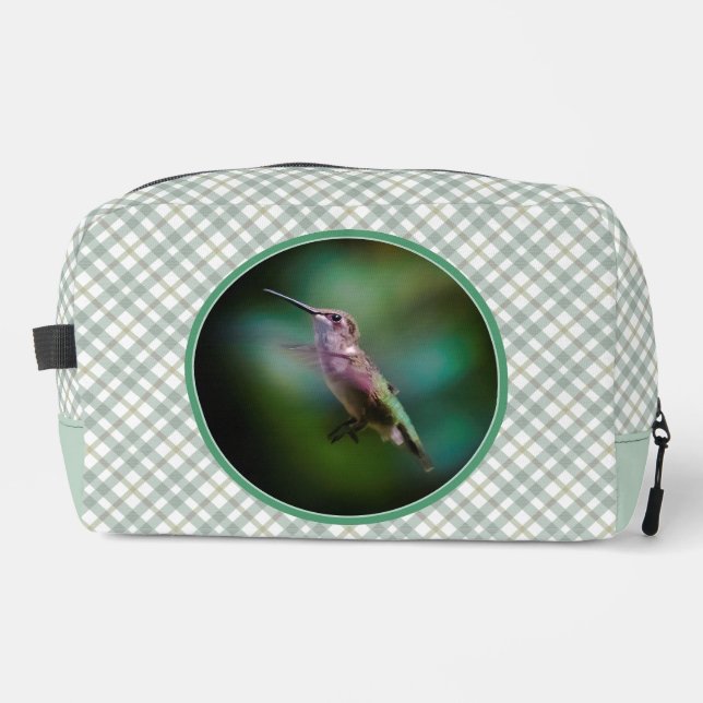 Neceser Hummingbird con trompeta de rubí. Fotografía origi (Anverso)