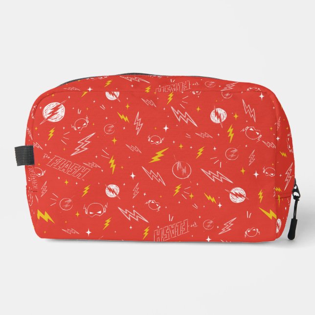 Neceser Icono de relámpago de Flash y patrón de garabatos (Anverso)