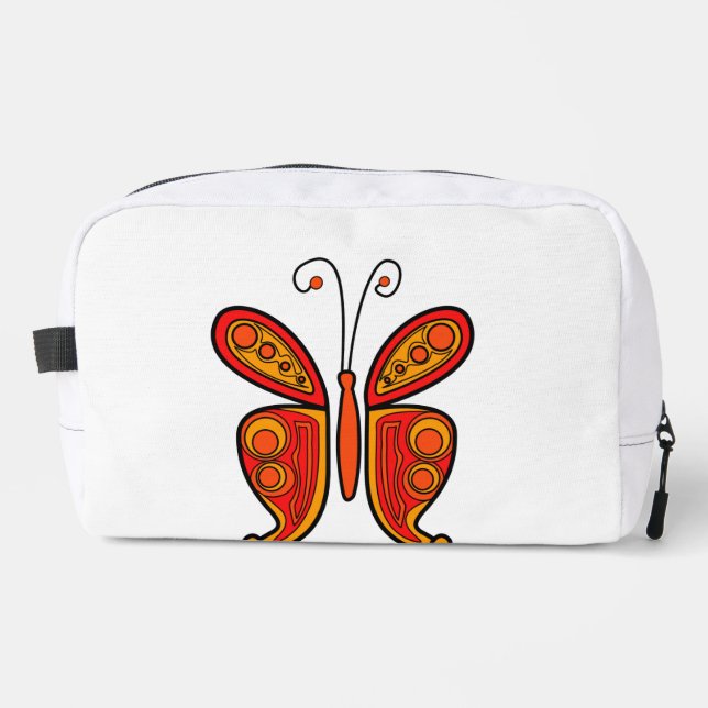 Neceser Ilustración de mariposa naranja (Anverso)