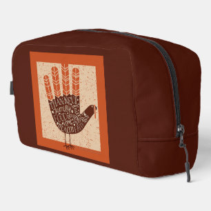 Neceser Ilustración divertida de pavo de Acción de Gracias