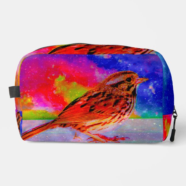 Neceser Impresión artística de ensueño de aves cósmicas" (Anverso)