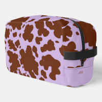 Impresión monogramada sobre la piel de vaca morada