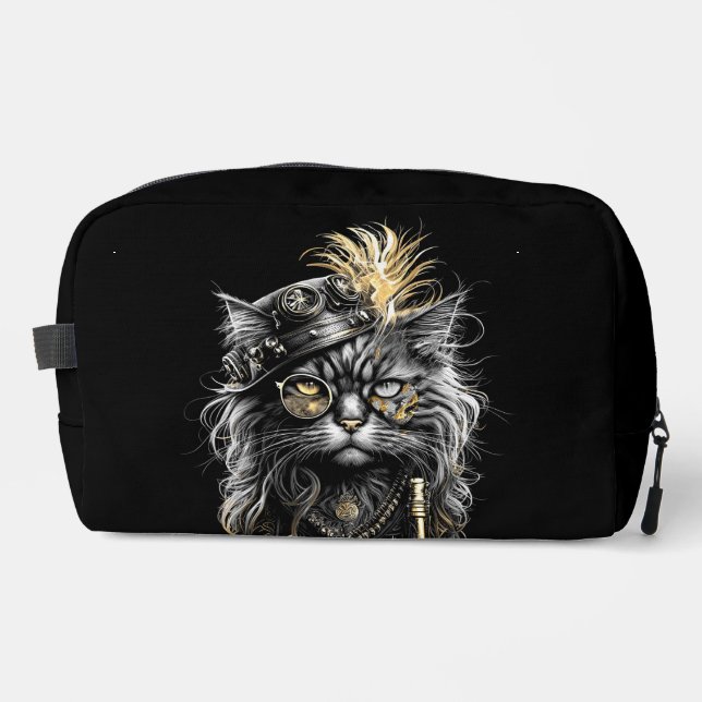 Neceser Impresionante gato Steampunk  (Anverso)