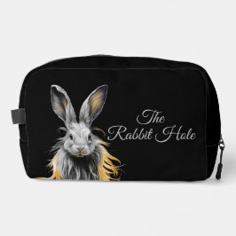 Neceser Increíble conejo gris en el fuego Texto personal