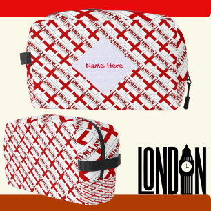 Neceser Inglaterra y bandera inglesa azulejos rojos person