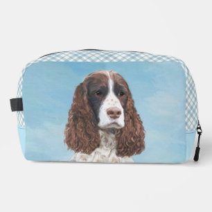 Neceser Inglés Springer Spaniel Pintura Original Perro Art