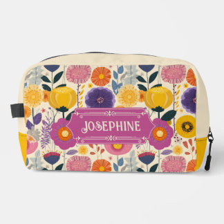 Neceser Josephine Colorful Purple and Yellow Modern Floral