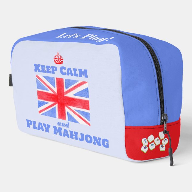 Neceser Keep Calm Mahjong Union Jack Brit Flag Tile Bag (Esquina derecha)