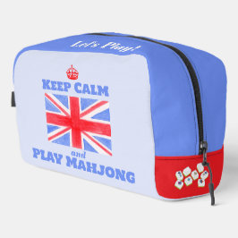 Neceser Keep Calm Play Mahjong Union Jack Brit Flag Tile