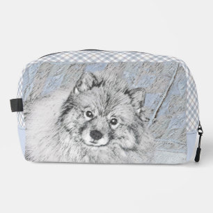 Neceser Keeshond Painting Kees lindo Mascota original Perr