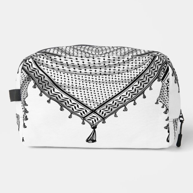 Neceser Keffiyeh palestino Scarf tejido tradicional (Anverso)