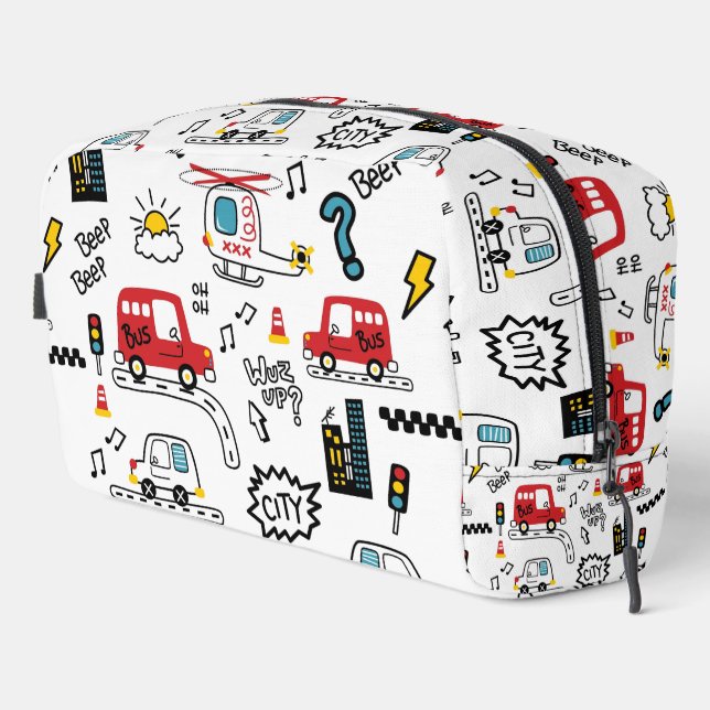 Neceser Kids Playful Transport Pattern  (Esquina derecha)
