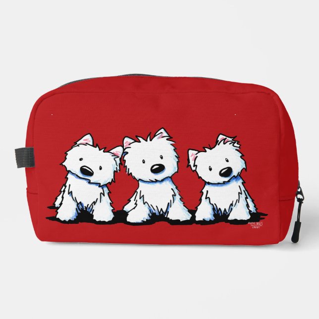 Neceser KiniArt Westie Trio (Anverso)