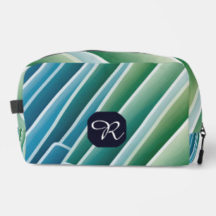 Neceser Kit de dopp monograma personalizado - verde azul