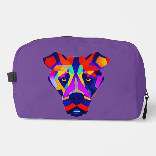 Neceser Kit de dopp morado de perro de Alexander (Anverso)