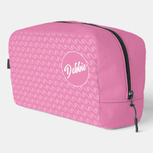 Neceser Kit de dopp personalizado de ondas rosadas