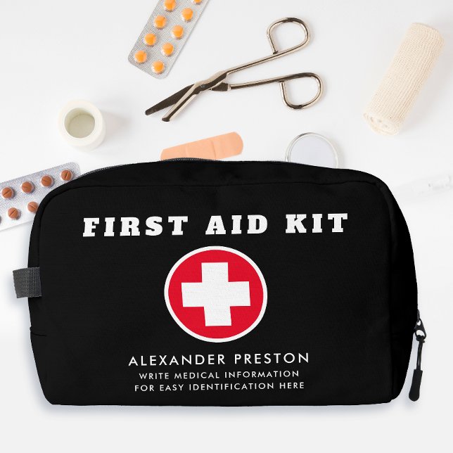 Neceser Kit de Primeros Auxilios Moderno Cruz Roja Negra p (Subido por el creador)