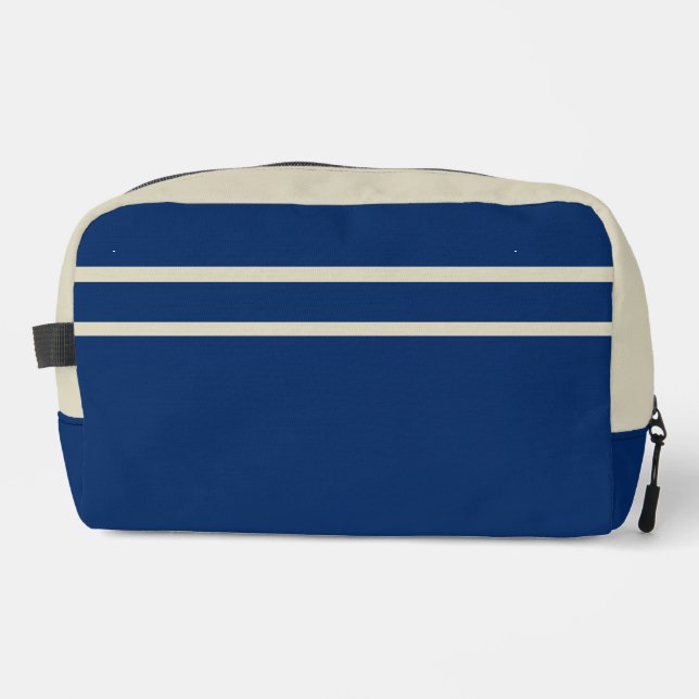 Neceser Kit Dopp de Azul Marino y Beige (Anverso)