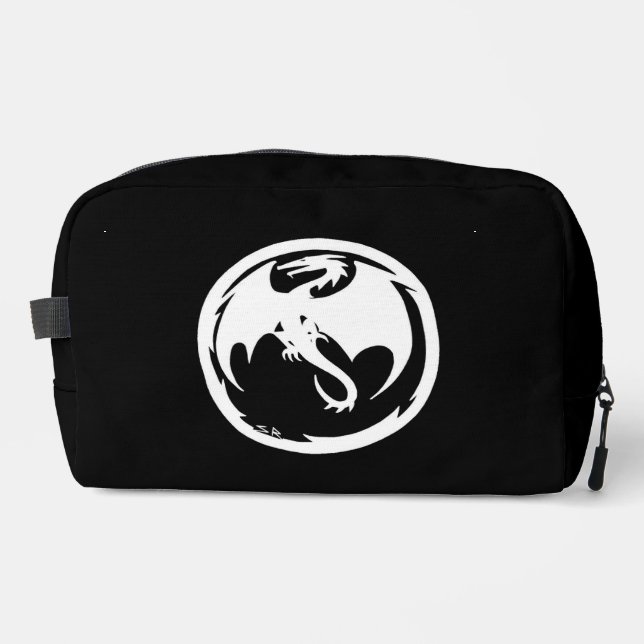 Neceser Kit dopp negro Dragon Blanco (Anverso)