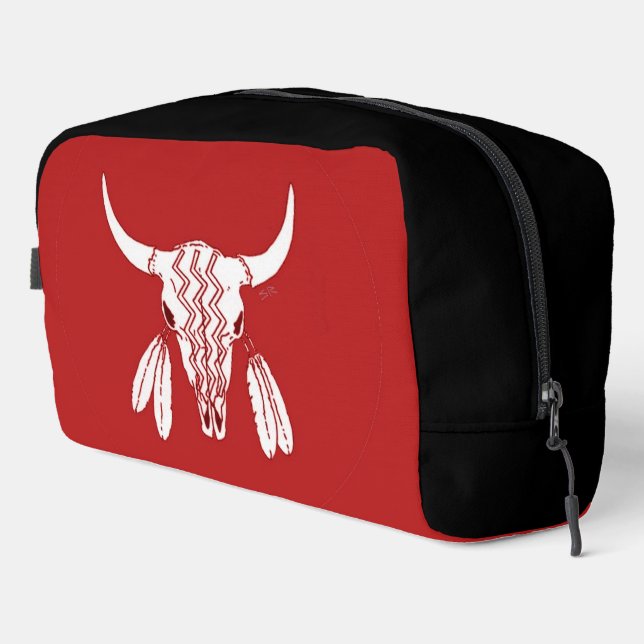 Neceser Kit dopp rojo negro rojo de Búfalo Fantasma Rojo (Esquina derecha)