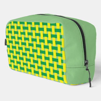 Neceser Kit Dopp - Tejidos laterales en amarillo y verde
