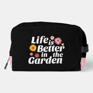 Neceser La vida es mejor en el jardín - Flor de Zinnia