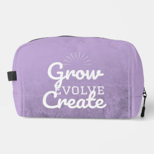 Neceser Lavanda-Púrpura Suave con Tipografía Blanca