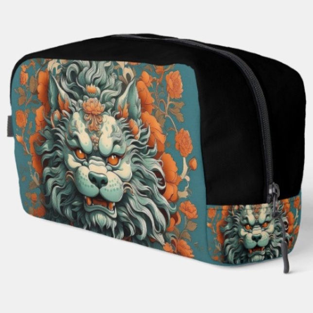 Neceser León de la Sabiduría de la Gripe (Dopp bag D: 9.5"x8"x3.75"  Two-interior mesh pockets - one zippered and one elastic.  Carry-handle.
)