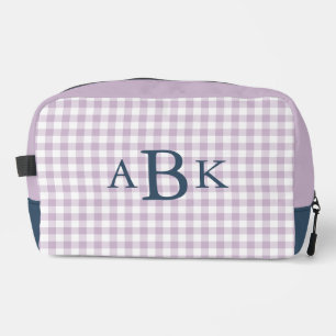Neceser Lila Morado Gingham Monogramado