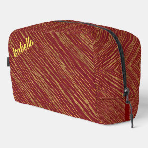 Neceser Linen Luxury Modern Burgundy Gold Collection