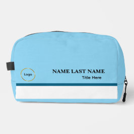 Neceser Logotipo personalizado elegante imán azul polvorie