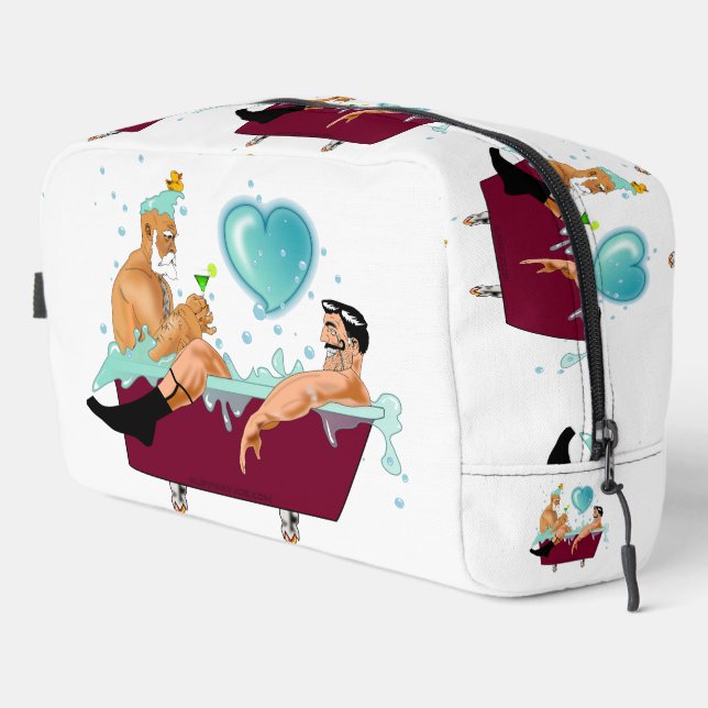 Neceser Los dos hombres gay de SlipperyJoe aman la bañera  (Esquina derecha)