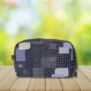 Neceser Los puntos de sashiko japoneses se parecen a un pa