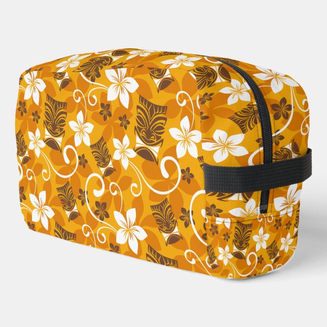 NECESER LUAU TIKI PATTERN (NARANJA) DOPP KIT (Esquina izquierda)