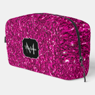 Neceser Luz rosa brillante purpurina falsa Monograma perso