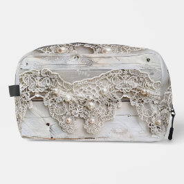 Neceser Madera rústica y encaje antiguo