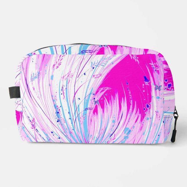 Neceser Magenta rosa abstracto Jardín encantado (Anverso)