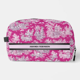 Neceser Magenta rosa rosa floral vintage toile de jouy mon