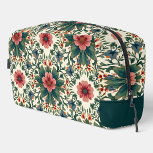 Neceser Magia de flores boho - en tonos de verde y rosa