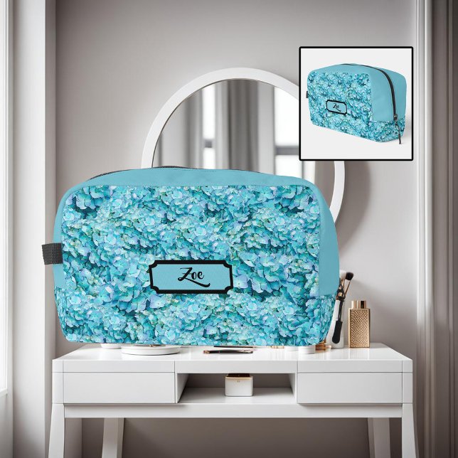 Neceser Magníficas flores de hortensia turquesa, personali (Subido por el creador)