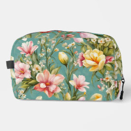 Neceser Magnolia rosa y amarilla exquisita con flores blan