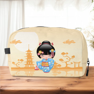 Neceser Maiko Kokeshi Muñeca Cuida Geisha Amarilla Japones