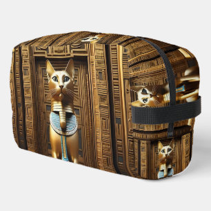 Neceser Majestad Atemporal: El Gato Faraón Egipcio Dorado