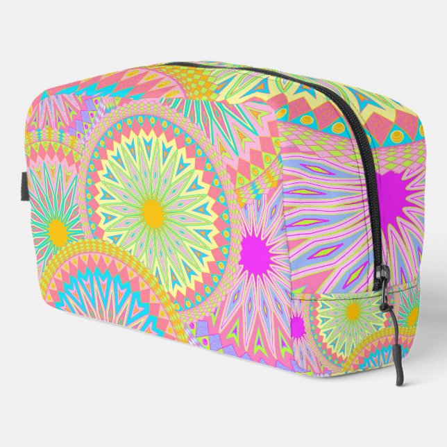 Neceser Mándala superpuesto rosa azul amarillo menta púrpu (Esquina derecha)