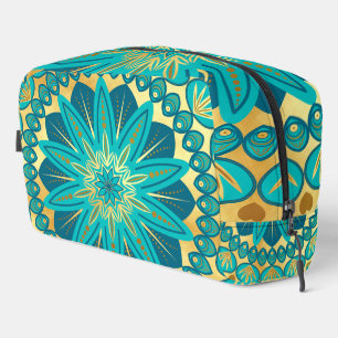 Neceser Mandalas de Flor de Oro Azul