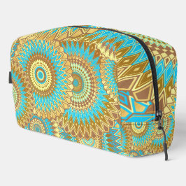 Neceser Mandalas superpuestas azul marrón dorado
