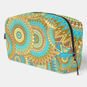 Neceser Mandalas superpuestas azul marrón dorado