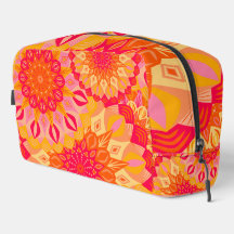 Mandalas superpuestas naranja rosa amarillo